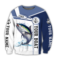 Custom name Tuna fishing Catch and Release 3D Design print shirts