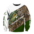 Custom name Crappie Fishing camo 3D print shirts