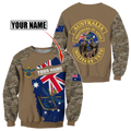 Tmarc Tee Custom name Australia Army Brothers in arms AU 3D print shirts