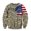 Remembrance The United States Camo Soldier 3D print shirts Proud Military