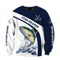 Custom name Tuna fishing design 3d print shirts