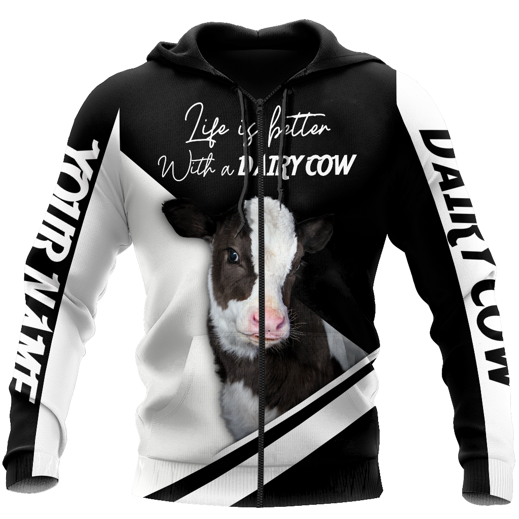 Love Dairy Cow - Happy Farm 3D Hoodie Shirt For Men And Women LAM