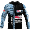 Custom name British Navy Camo 3D Design print shirts