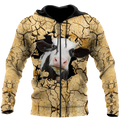 Dairy Cattle Cracks 3D Hoodie Shirt For Men And Women
