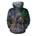 3D All Over Printed Deer T-shirt Hoodie-Apparel-6teenth World-ZIPPED HOODIE-S-Vibe Cosy™