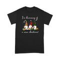 Dreaming of Wine Christmas Funny Quotes T-shirt DL