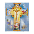 Premium Christian Jesus Cross Blanket - Best gift for Christian - sherpa blanket TT
