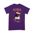 Dog Merry Christmas Never Underestimate An Old Woman With A Puggy Standard T-shirt HG