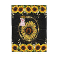 Hippie Sunflower Sherpa Blanket - Pig Fleece Blanket