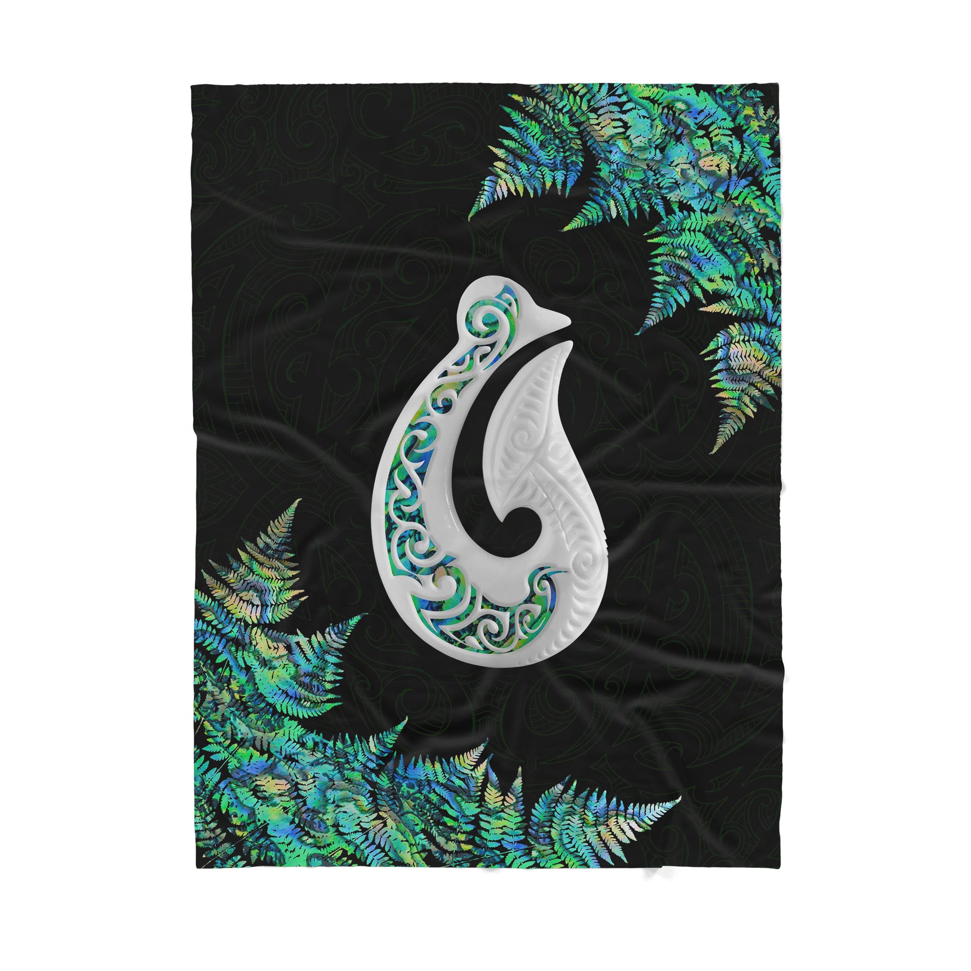 Custom Blanket Hei Matau - Maori Sherpa Blanket DL
