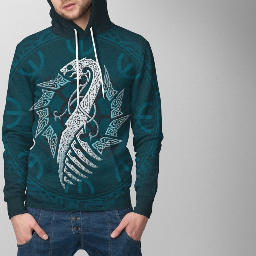 Viking hoodie Viking dragon hoodie J7 - Amaze Style™-ALL OVER PRINT HOODIES (P)