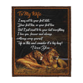 To My Wife Lion Couple Sherpa Blanket