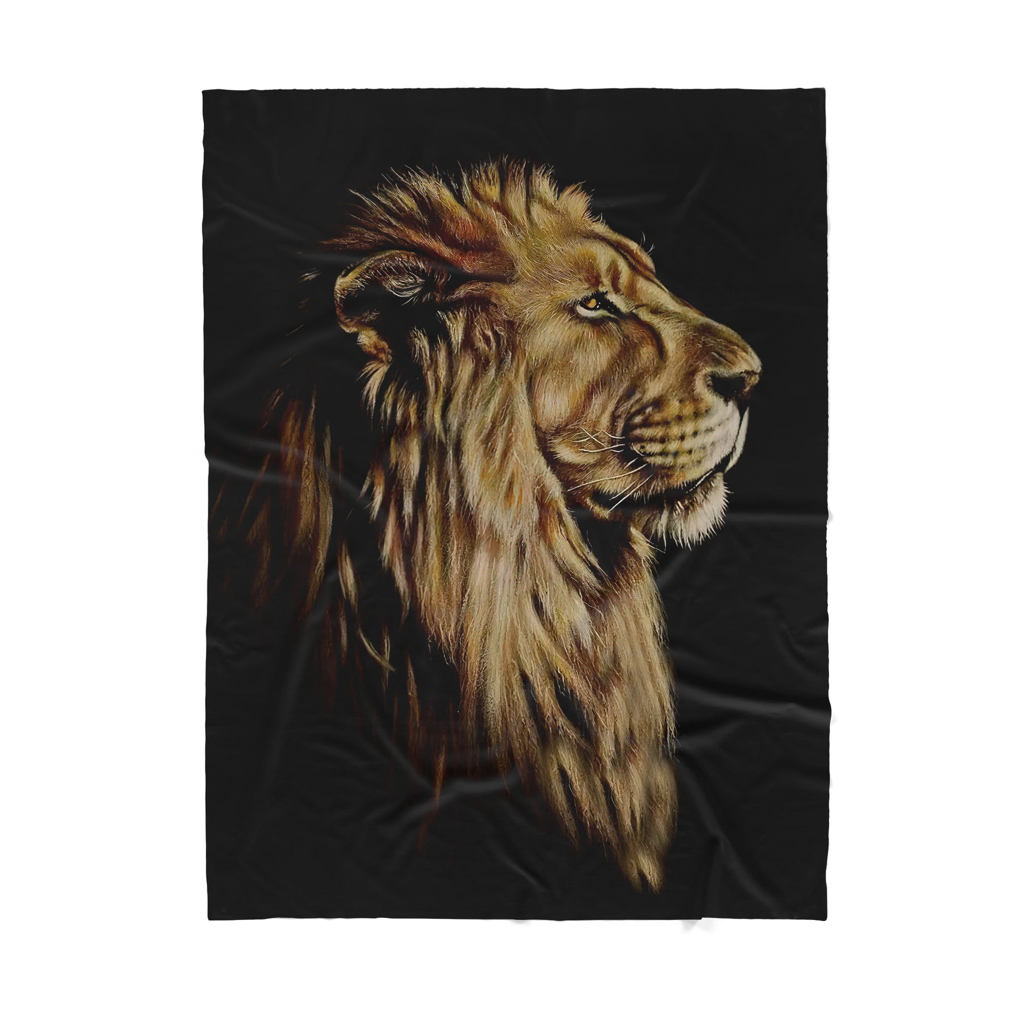 Lion Portrait - Sherpa Blanket TP