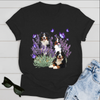 Dog T-shirt Bernese Mountain Dog  And Flowers