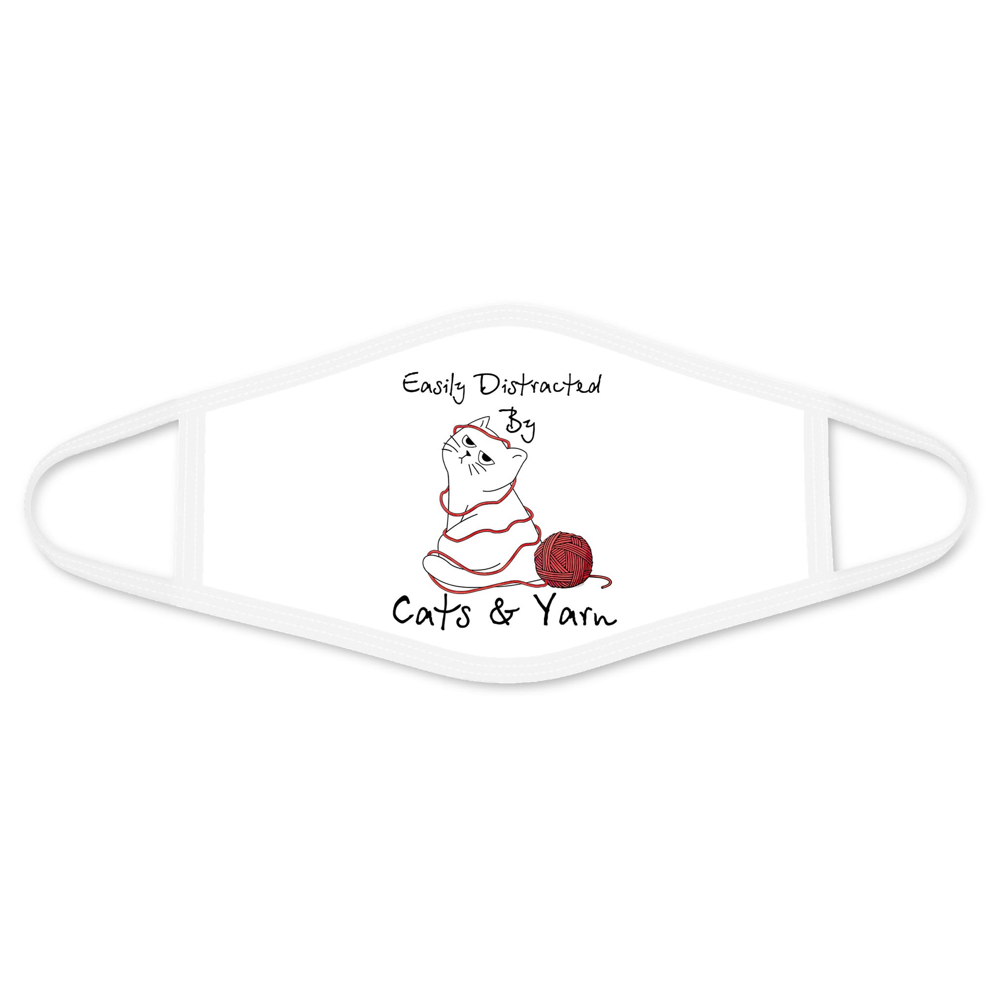 Cat and Yarn Crotchet Face Mask DL