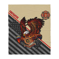 American Firefighter Eagle Sherpa Blanket - Best Gift for Fireman