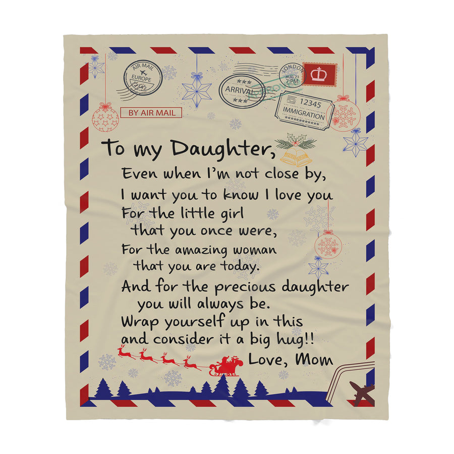 To My daughter Letter Blanket From Mom Sherpa Blanket TN