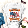 Being A Wife Is A Choice Being A Veteran's Wife Is A Privilege T-shirt For Mom Mama Mother