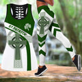 Irish Celtic Knot Cross St.Patrick day 3D Design print combo tank legging