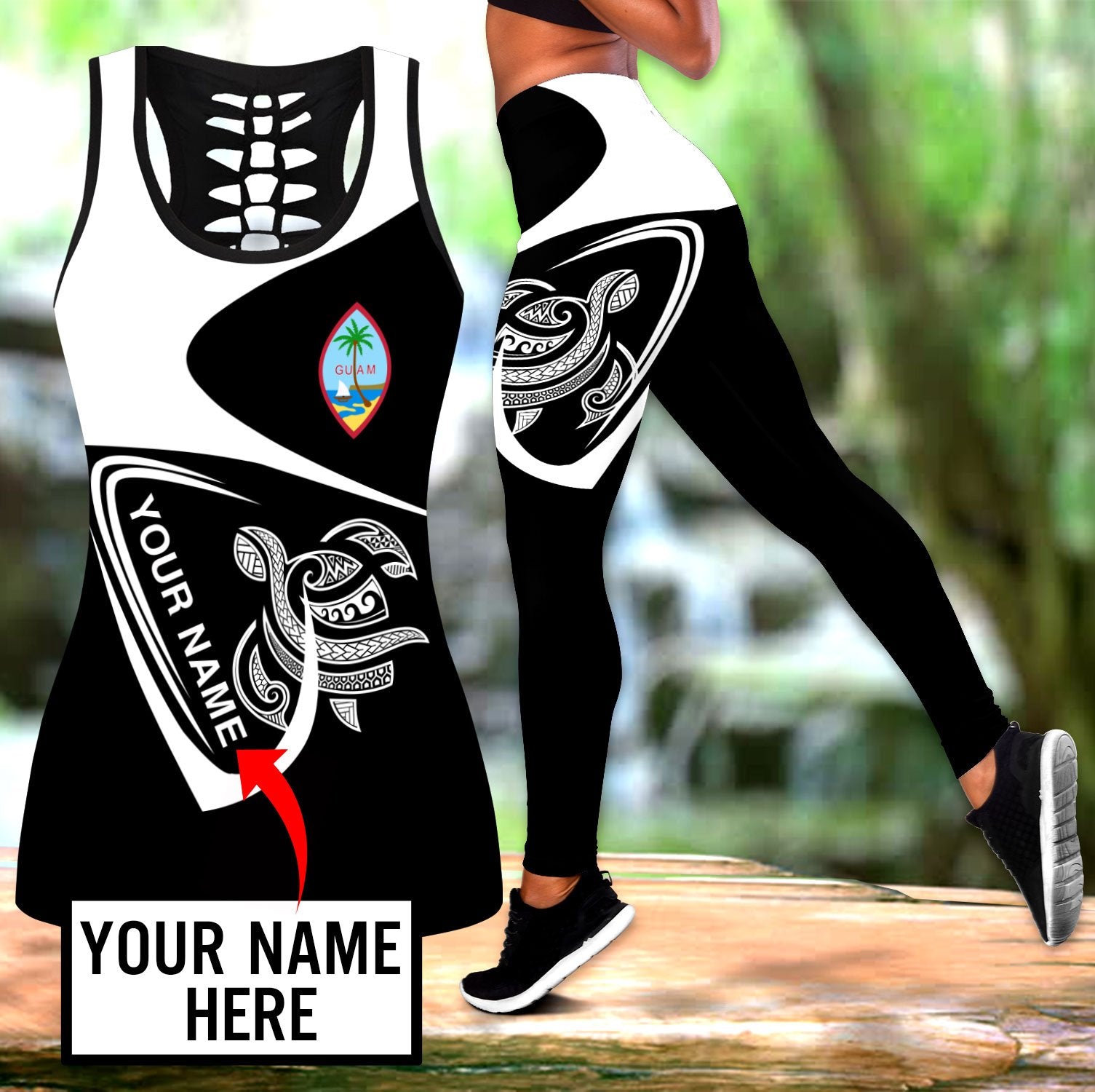 Premium Legging & Tank top Polynesian Guam Custom Name ML