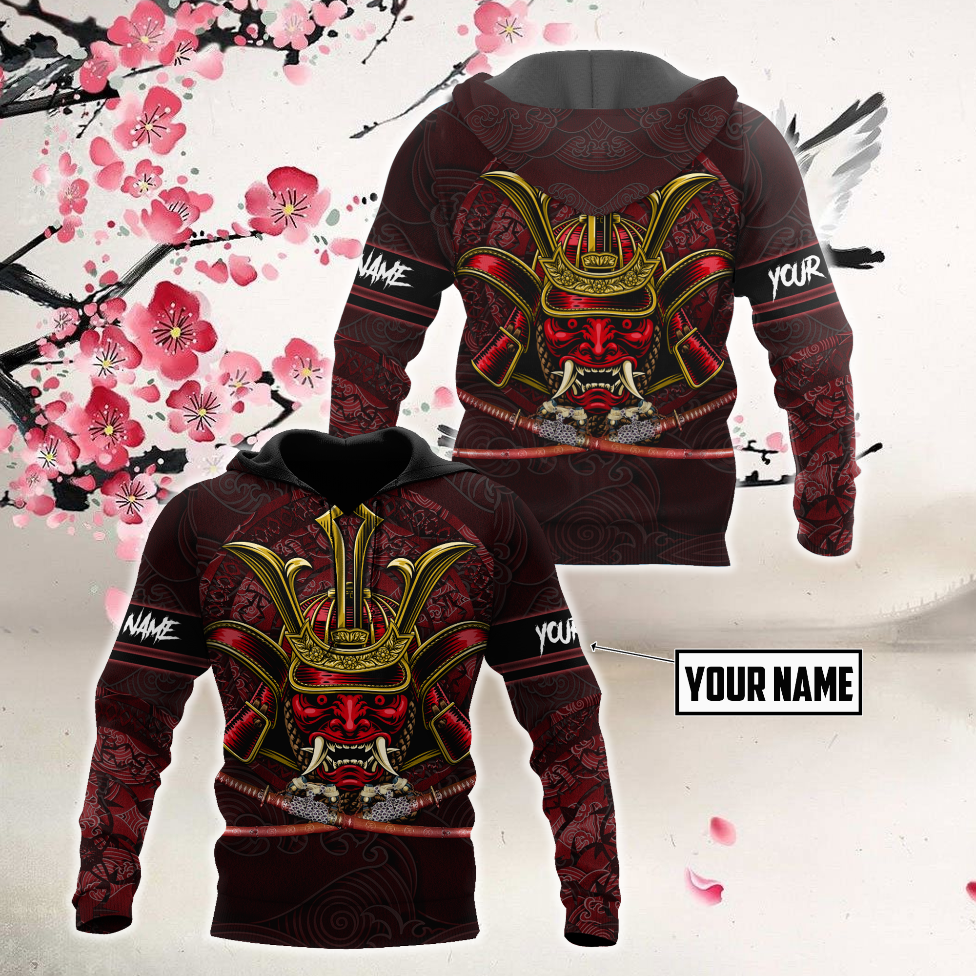 Premium 3D Printed Personalized Unisex Samurai Shirts MEI