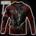 Dragon Red 3D Hoodie Shirt For Men And Women Custom Name