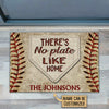 Personalized Baseball No Plate Like Home Customized Doormat Welcome Mat, Best Gift For Home Decoration