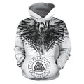 Viking Hoodie - Raven and Eagle - Amaze Style™-Apparel