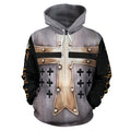 Viking Hoodie - Templar Cross K2 - Amaze Style™-Apparel