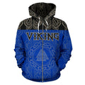 Viking All Over Zip-Up Hoodie - Valknut - BN10 - Amaze Style™-ALL OVER PRINT ZIP HOODIES (P)