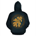 Oak Leaf Viking All Over Hoodie - Amaze Style™-ALL OVER PRINT HOODIES (P)