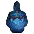 Viking Crow And Key Zip-Up Hoodie A7 - Amaze Style™-ALL OVER PRINT ZIP HOODIES (P)