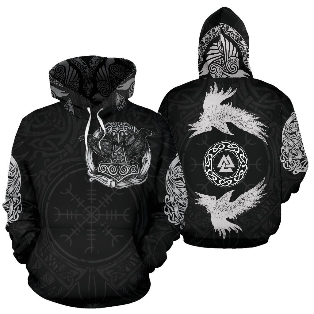 Viking Hoodie - Raven Norse - Amaze Style™-Apparel