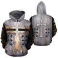 Viking Hoodie - Templar Cross K2 - Amaze Style™-Apparel