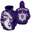 Vikings Warrior™ Hoodie Purple & White Ver TH7 - Amaze Style™-ALL OVER PRINT HOODIES (P)