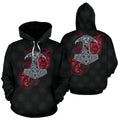 Viking Thor's Mjolnir Pullover Hoodie A7 - Amaze Style™-ALL OVER PRINT HOODIES (P)