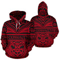 Viking Tattoos™ All Over Hoodie Red K4 - Amaze Style™-ALL OVER PRINT HOODIES (P)