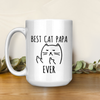 Best Gift For Dad White Mug Best Cat Papa Ever