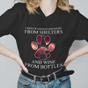 Dog T-shirt I Rescue German Shepherd  From Shelters  And Wine