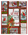 Custom Blanket Cardinal Birds - Gift For family - Sherpa Blanket HC