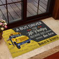 A Bus Driver And His Wife Live Here Personalized Doormat Welcome Mat, Best Gift For Home Decoration