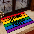 Everyone Is Welcome Here Welcome Mat, Best Gift For Home Decoration