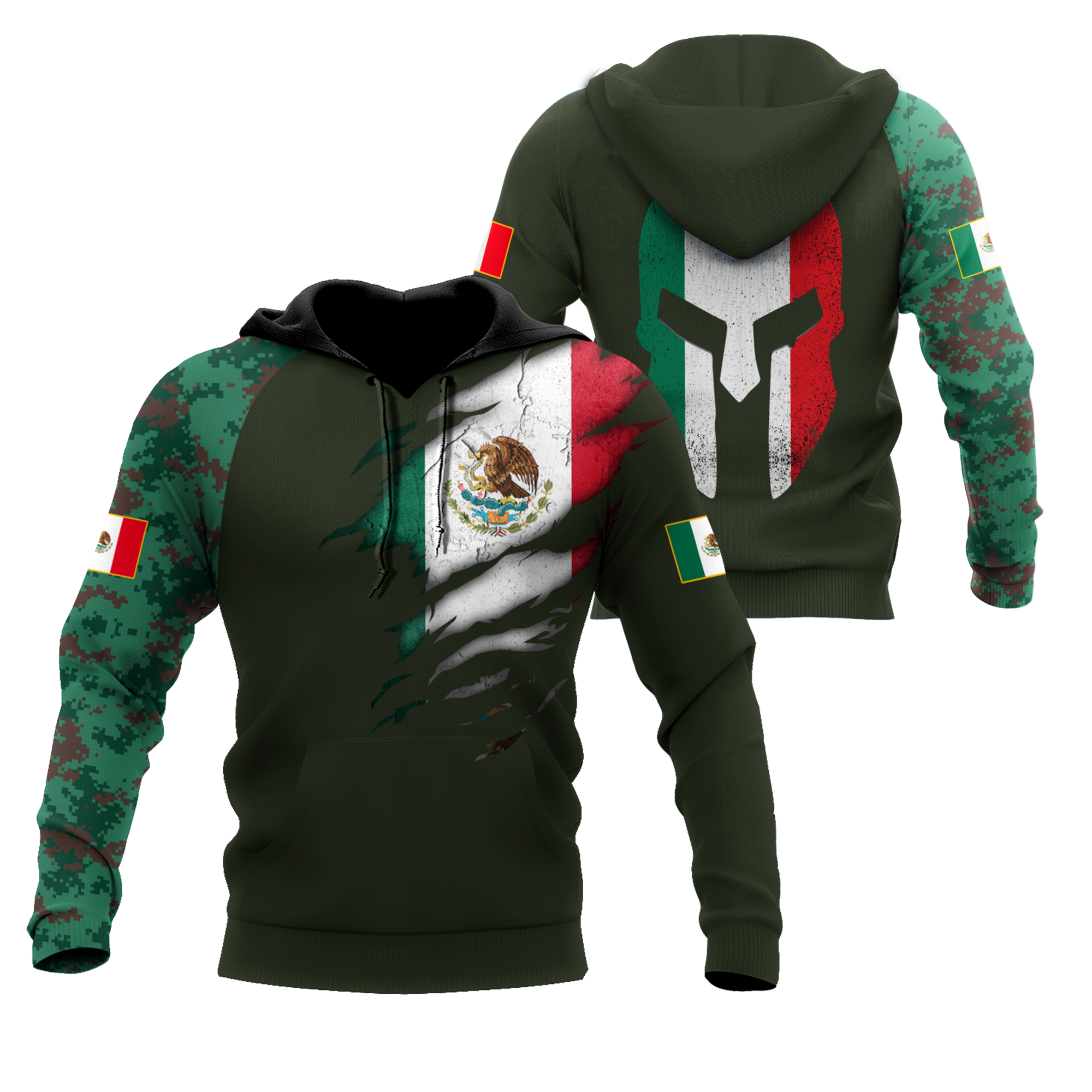 Mexico Coat Of Arm 3D All Over Printed Shirts DQB10142002