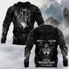 Wolf I Am Not Hero 3D Over Printed Hoodie Cloak for Men and Women-ML