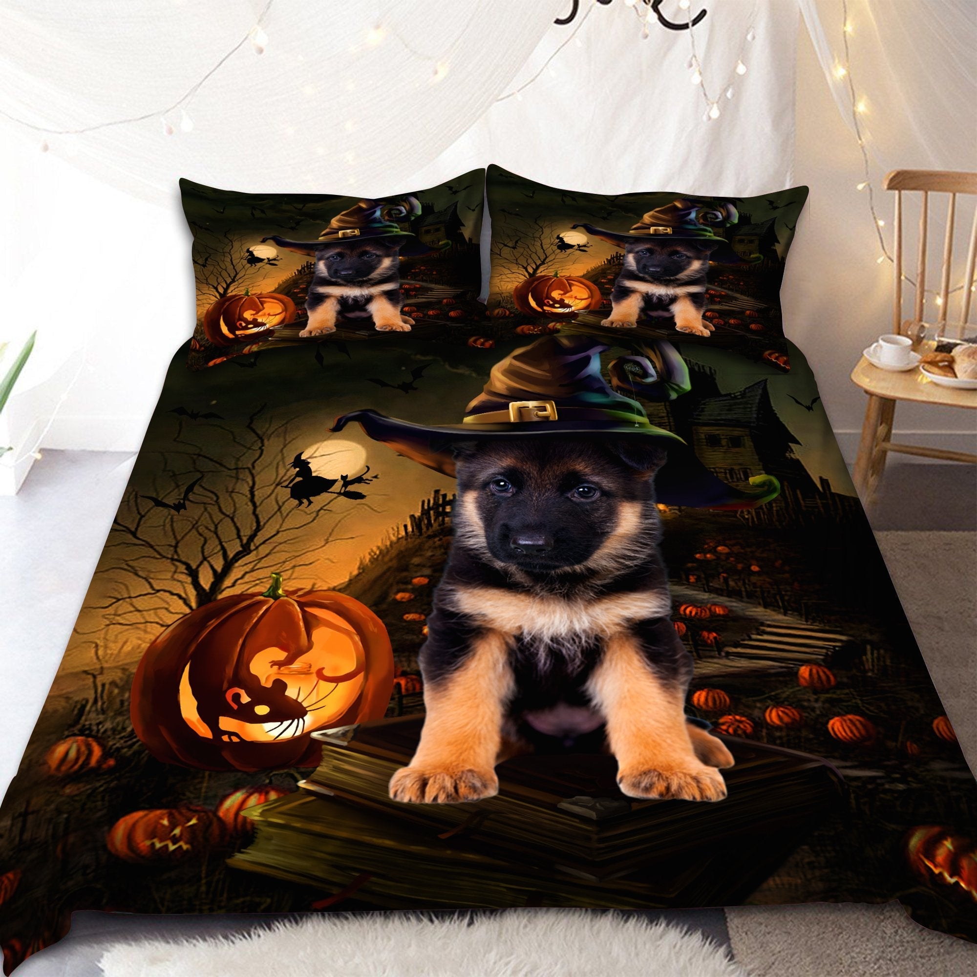Cute German Shepherd Halloween Bedding Pi20082001