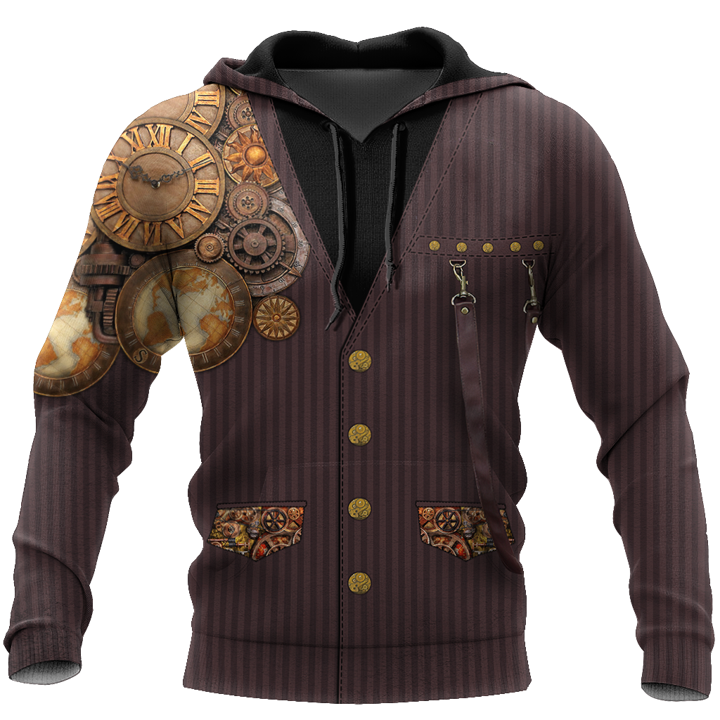 Steampunk Mechanic All Over Printed Hoodie For Men and Women TN