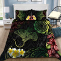 Cook Islands Bedding Set Beautiful Rays Tipani Hibiscus