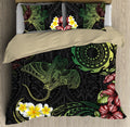 Cook Islands Bedding Set Beautiful Rays Tipani Hibiscus