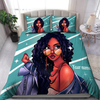 Beautiful Black Girl  Custom Name Duvet Cover Set Bedding Set