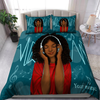 Music Black Girl  Custom Name Duvet Cover Set Bedding Set